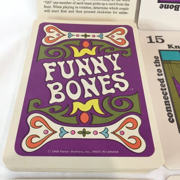 Funny Bones by Parker Brothers 1968 Card Game COMPLETE Made In Canada - Picture 8 of 11